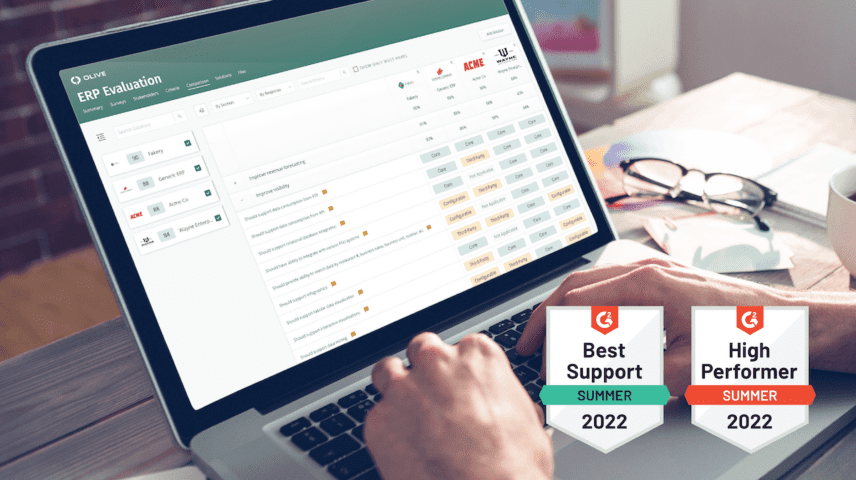 Olive awarded Best Support and High Performer by G2 for Summer 2022