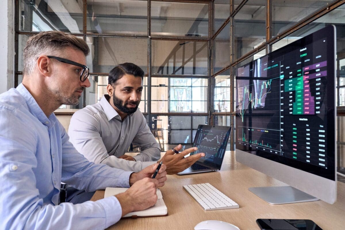 2 businessmen working on the Enterprise Software Buying Process