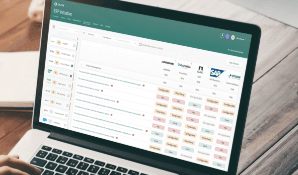 Side by side ERP Comparison in Olive for replacing legacy erp systems