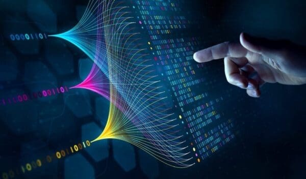 Image of AI complex data set, to illustrate how Olive's AI solutions are helping enterprises source technology