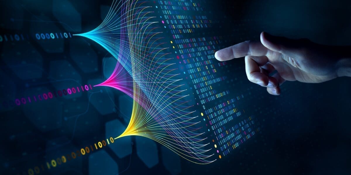 Image of AI complex data set, to illustrate how Olive's AI solutions are helping enterprises source technology