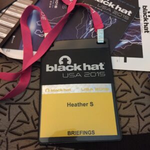 Image of Lanyard for CyberSecurity Conference Black Hat 2015