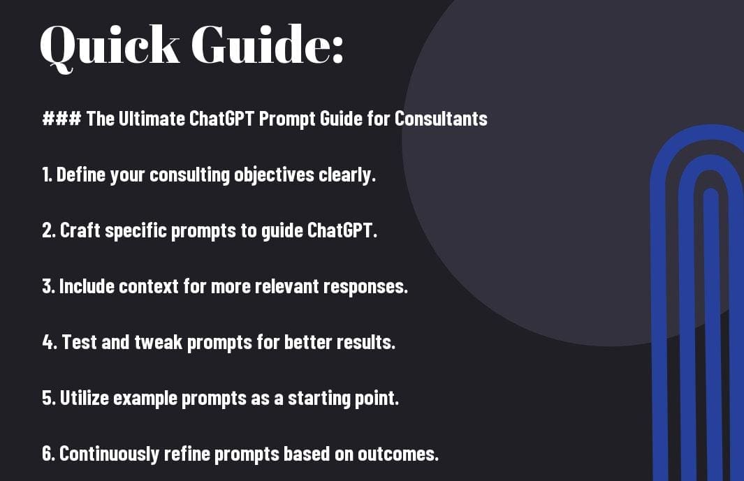 hatGPT prompt guide for consultants: 50+ AI-powered prompts for client discovery, strategy development, and project management.